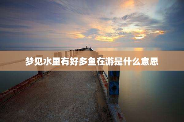 梦见水里有好多鱼在游是什么意思