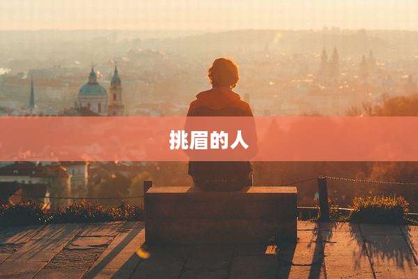 挑眉的人