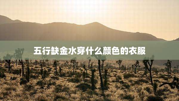 五行缺金水穿什么颜色的衣服