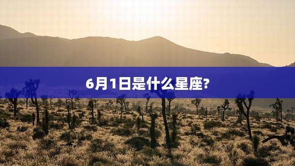 6月1日是什么星座?