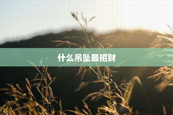 什么吊坠最招财
