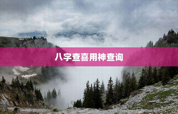 八字查喜用神查询