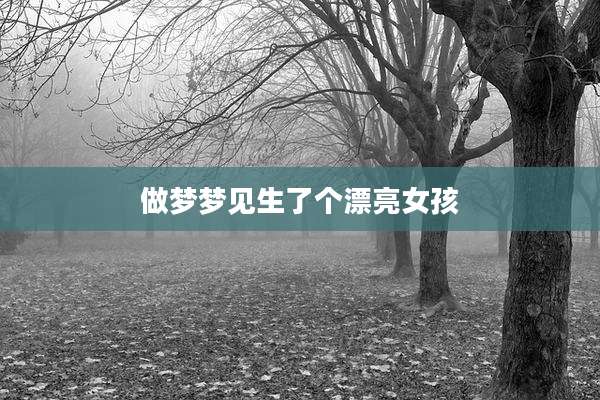 做梦梦见生了个漂亮女孩