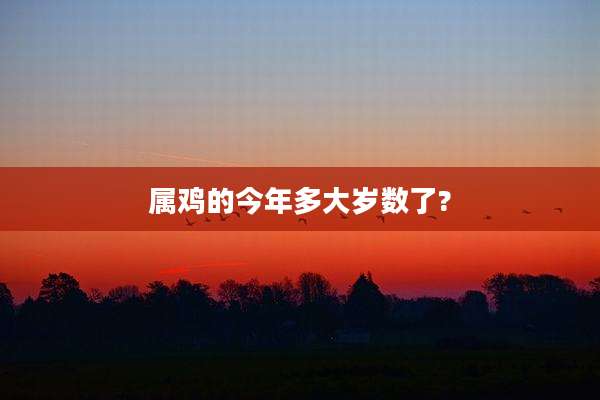 属鸡的今年多大岁数了?