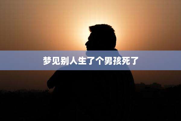 梦见别人生了个男孩死了