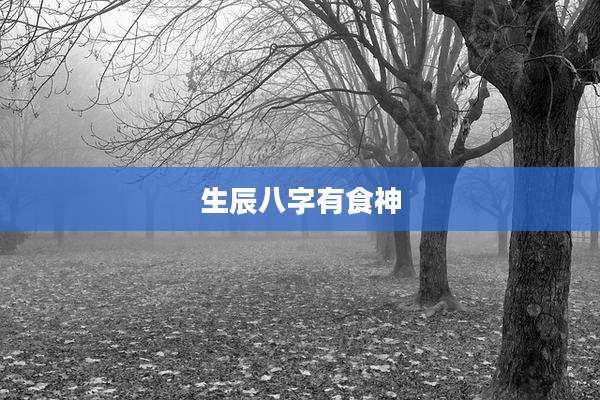 生辰八字有食神