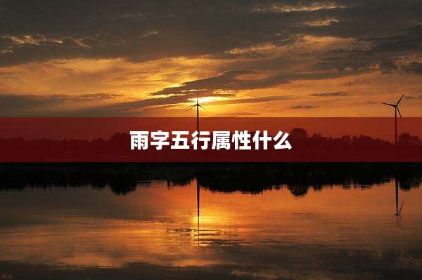 雨字五行属性什么