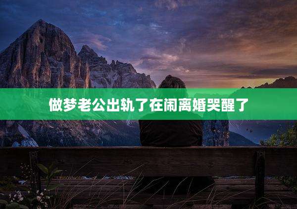 做梦老公出轨了在闹离婚哭醒了