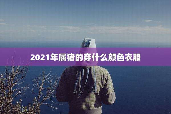 2021年属猪的穿什么颜色衣服