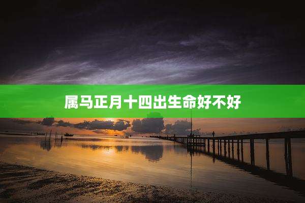 属马正月十四出生命好不好