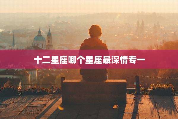 十二星座哪个星座最深情专一
