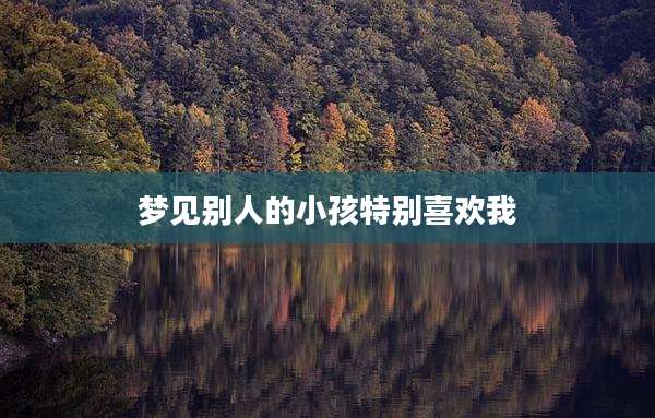 梦见别人的小孩特别喜欢我