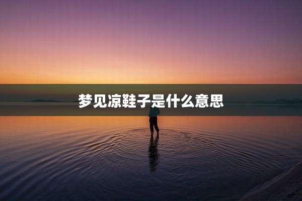 梦见凉鞋子是什么意思