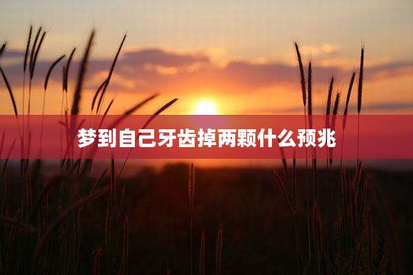 梦到自己牙齿掉两颗什么预兆