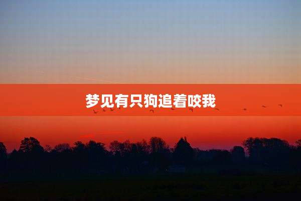 梦见有只狗追着咬我