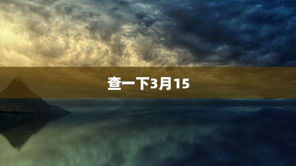 查一下3月15