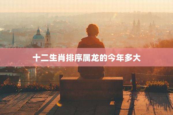 十二生肖排序属龙的今年多大