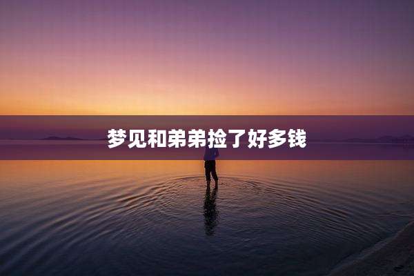梦见和弟弟捡了好多钱
