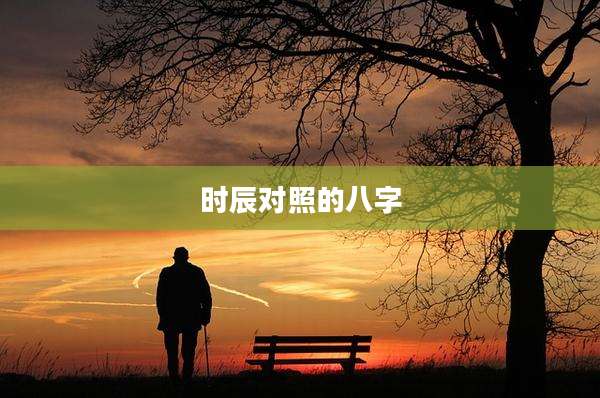 时辰对照的八字