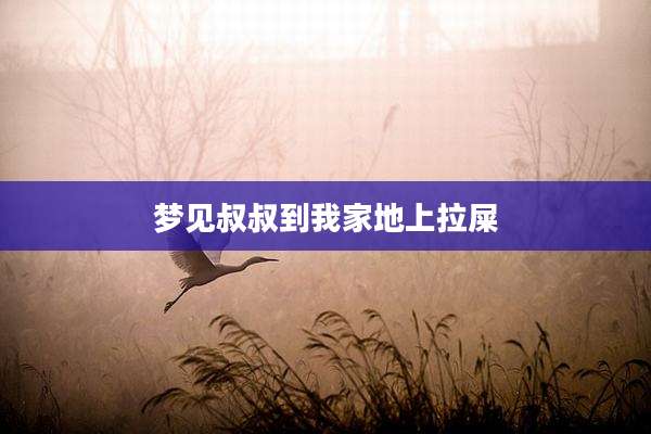 梦见叔叔到我家地上拉屎