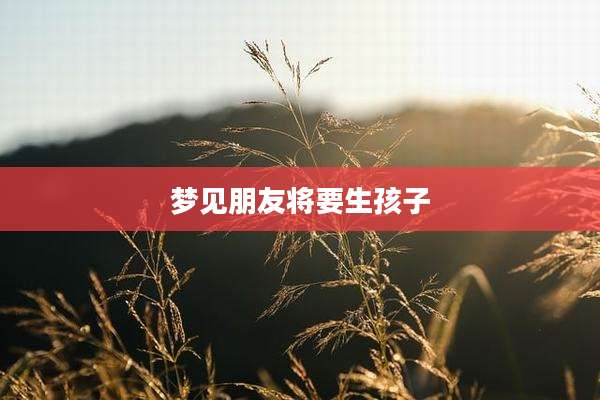 梦见朋友将要生孩子