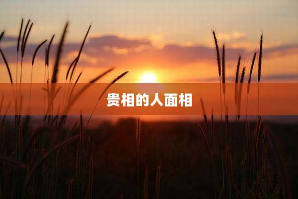 贵相的人面相