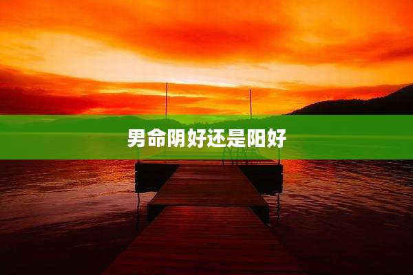 男命阴好还是阳好