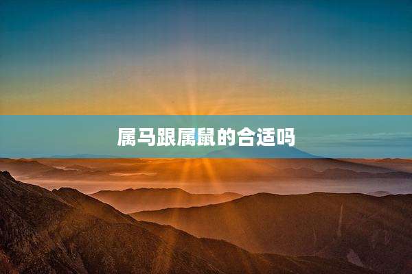 属马跟属鼠的合适吗