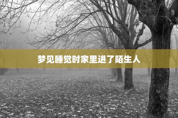 梦见睡觉时家里进了陌生人