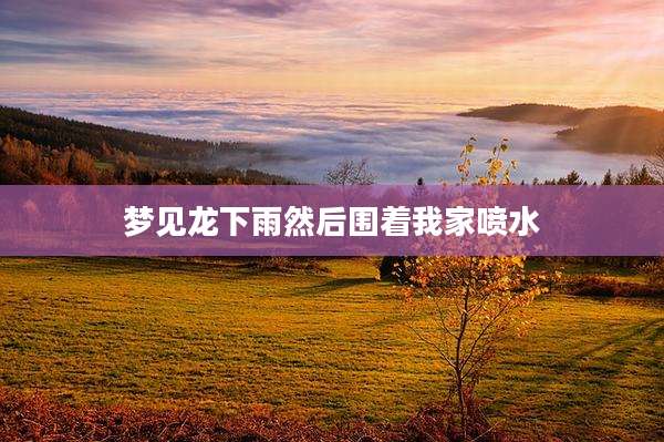 梦见龙下雨然后围着我家喷水