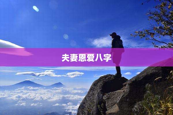 夫妻恩爱八字