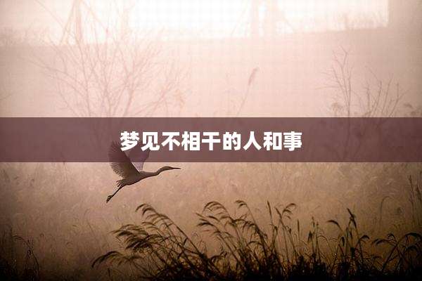 梦见不相干的人和事