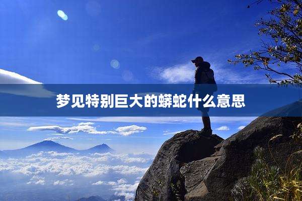 梦见特别巨大的蟒蛇什么意思