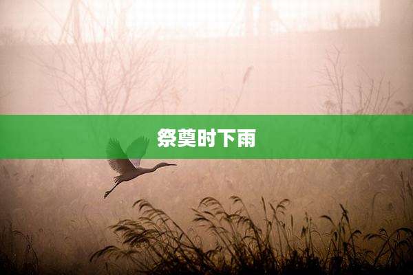 祭奠时下雨