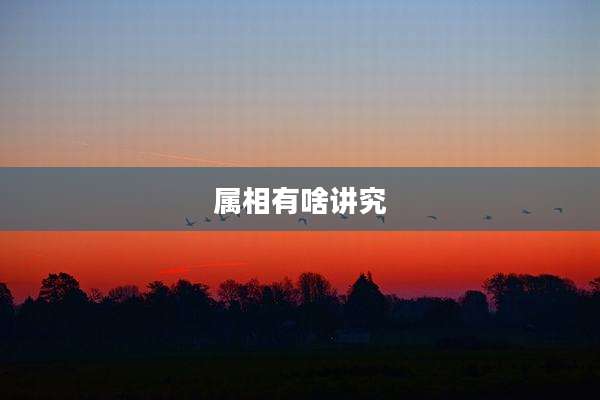 属相有啥讲究