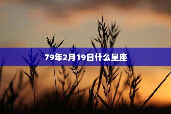 79年2月19日什么星座