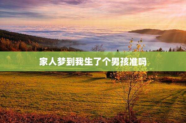 家人梦到我生了个男孩准吗