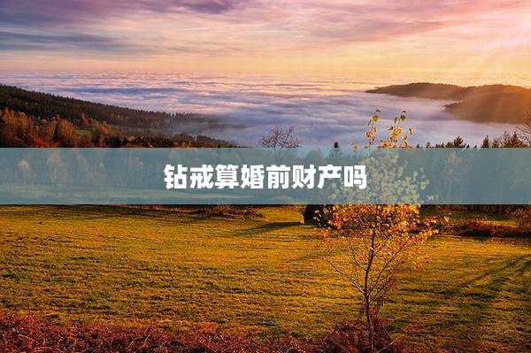 钻戒算婚前财产吗