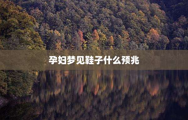 孕妇梦见鞋子什么预兆