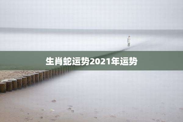 生肖蛇运势2021年运势