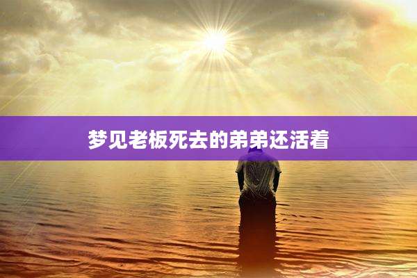 梦见老板死去的弟弟还活着