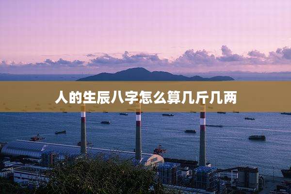 人的生辰八字怎么算几斤几两