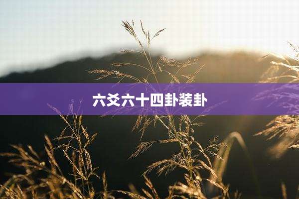 六爻六十四卦装卦