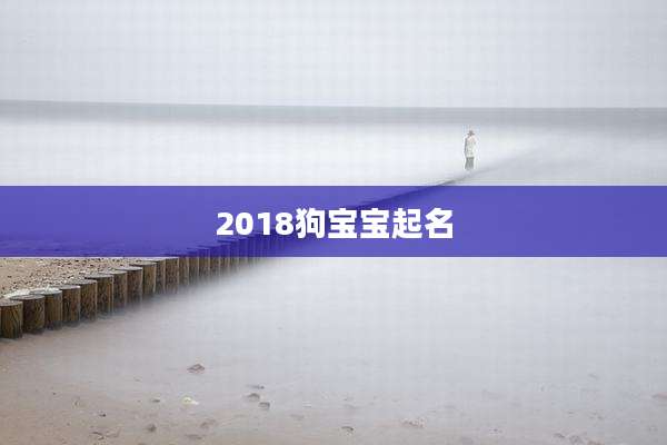 2018狗宝宝起名