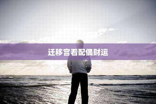 迁移宫看配偶财运
