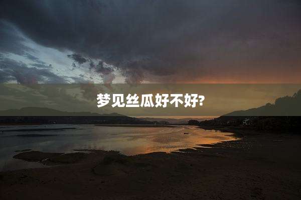 梦见丝瓜好不好?