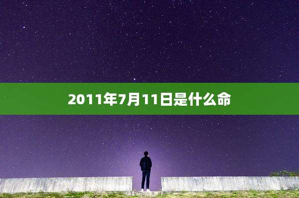 2011年7月11日是什么命