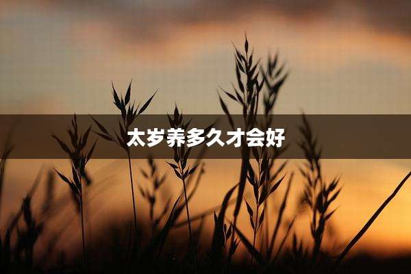 太岁养多久才会好