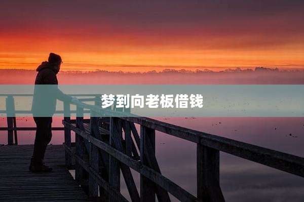 梦到向老板借钱
