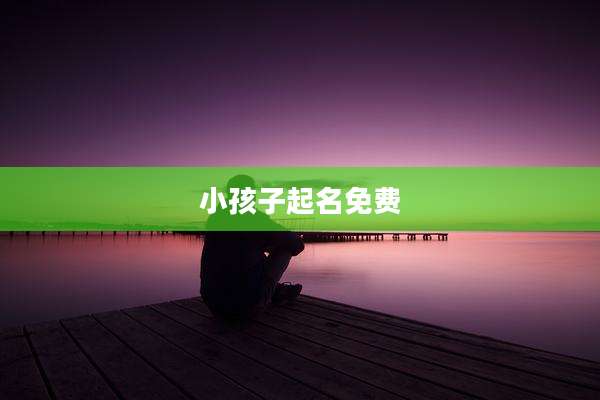 小孩子起名免费